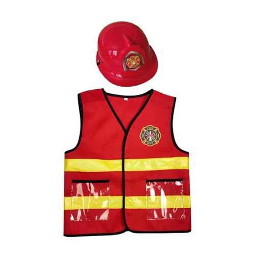 Haiki Feuerwehrmannskostümspielzeugzubehör Feuerwehrmannsrollenspiel Dress Up Set Tun Vor Fireman Outfit Für Kinder Und Kleinkinder Haiki Feuerwehrmannskostümspielzeugzubehör Feuerwehrmannsrollenspiel Dress Up Set Tun Vor Fireman Outfit Für Kinder Und Kleinkinder von Haiki