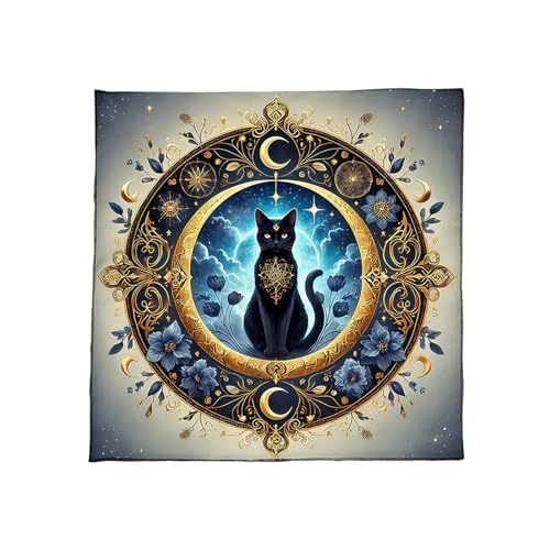 Haiki Katzen Blumenmuster Astrologie Tischdecke Tarots Gottesdienste Altäre Stoff Gottesbrettspiel Accessor von Haiki