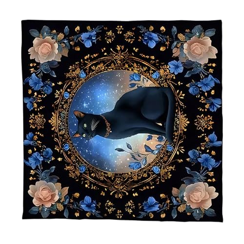 Haiki Katzen Blumenmuster Astrologie Tischdecke Tarots Gottesdienste Altäre Stoff Gottesbrettspiel Accessor von Haiki