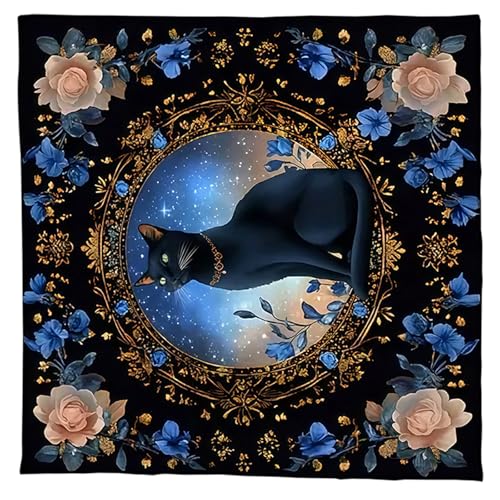 Haiki Katzen Blumenmuster Astrologie Tischdecke Tarots Gottesdienste Altäre Stoff Gottesbrettspiel Accessor von Haiki