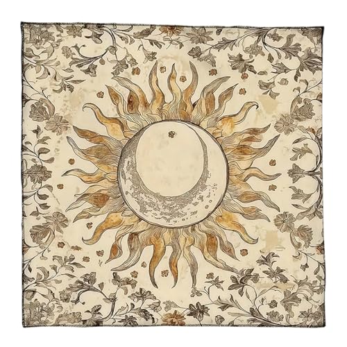 Haiki Premium Gestickte Wahrsagungsmatte Mit Tarotsymbolen Für Spirituelle Praxis Und Tragbare Rituale Portables Waschbare Tarotsmatte von Haiki