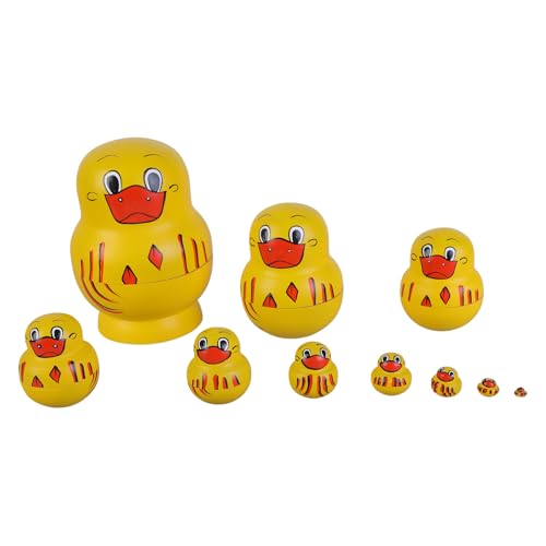 Haiki Set Von 10 Holznistente Entenpuppen Handgemalte Russische Matryoshka Puppen Spielzeug Für Kinder Schreibtischzubehör Home Dekoration Haiki Set Von 10 Holznistente Entenpuppen Handgemalte Russische Matryoshka Puppen Spielzeug Für Kinder Schreibtischzubehör Home Dekoration von Haiki