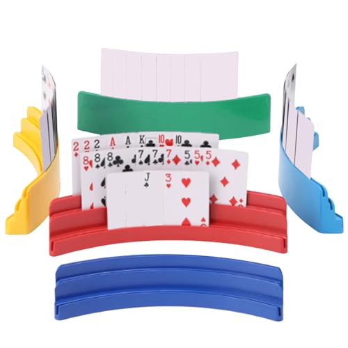 Haiki Stehkartenhalter Organisatoren Pokerhalter Gebogene Spielkartenhalter Game Card Kartenhalter Für Kinder Und Erwachsene von Haiki