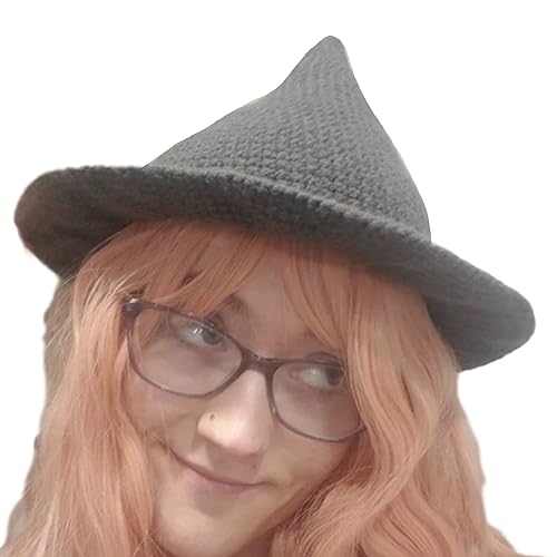 Halloween-Strick-Hut, Festival, Party, Hut, Zaubererhut, Uni, Hexenkappe, Cosplay, Kostüm, weiblicher Feiertagskopfschmuck Halloween-Strick-Hut, Festival, Party, Hut, Zaubererhut, Uni, Hexenkappe, Cosplay, Kostüm, weiblicher Feiertagskopfschmuck von Haiki