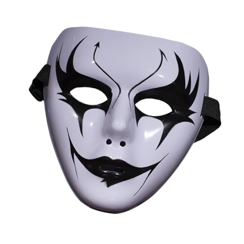 Handbemalte Vollgesichtsmaske, Halloween, für Cosplay, Straßentanz, Dämonen, Step-Maskerade, Party, Maske, Erwachsene, Kinder, Maskerade von Haiki