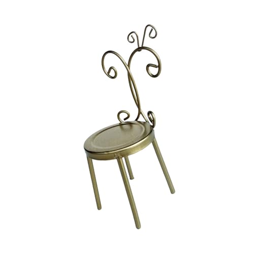 Haiki Handwelleneisen Eisenpuppenhäuser Stuhl Mit Intrizierenden Perfekt Für Miniaturzimmerdekoration Enthusiasten Schlafzimmermöbel von Haiki