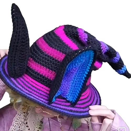 Hexenhut-Kostüm für Damen, Herren, Teenager, für Halloween, Party-Dekorationen, gehäkelter Zauberer Hexenhut-Kostüm für Damen, Herren, Teenager, für Halloween, Party-Dekorationen, gehäkelter Zauberer von Haiki