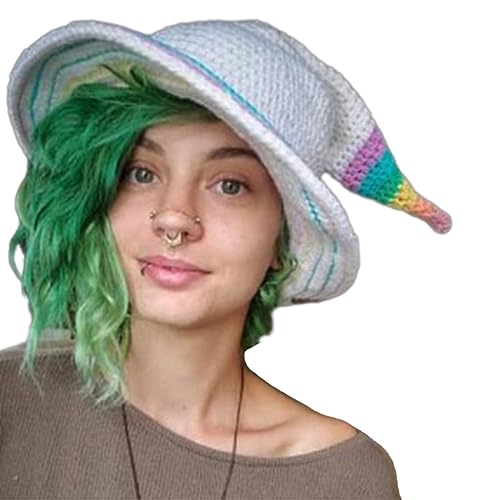 Hexenhut-Kostüm für Damen, Herren, Teenager, für Halloween, Party-Dekorationen, gehäkelter Zauberer Hexenhut-Kostüm für Damen, Herren, Teenager, für Halloween, Party-Dekorationen, gehäkelter Zauberer von Haiki