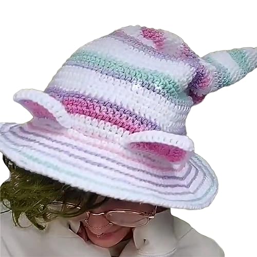 Hexenhut-Kostüm für Damen, Herren, Teenager, für Halloween, Party-Dekorationen, gehäkelter Zauberer Hexenhut-Kostüm für Damen, Herren, Teenager, für Halloween, Party-Dekorationen, gehäkelter Zauberer von Haiki