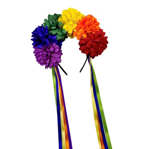Regenbogen-Quasten, Blume, Kopfbedeckung, Party, Halloween, Braut, Kopfschmuck, Quasten, Braut, Haarreif für Live-Show, Rollenspiele Regenbogen-Quasten, Blume, Kopfbedeckung, Party, Halloween, Braut, Kopfschmuck, Quasten, Braut, Haarreif für Live-Show, Rollenspiele von Haiki