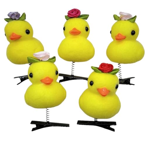 Schöne Haarclip Ente Mit Kamera Weihnachtshut Kopfbedeckung Duckling Thema Haarnadel Nachahmung Ente Barrettes von Haiki