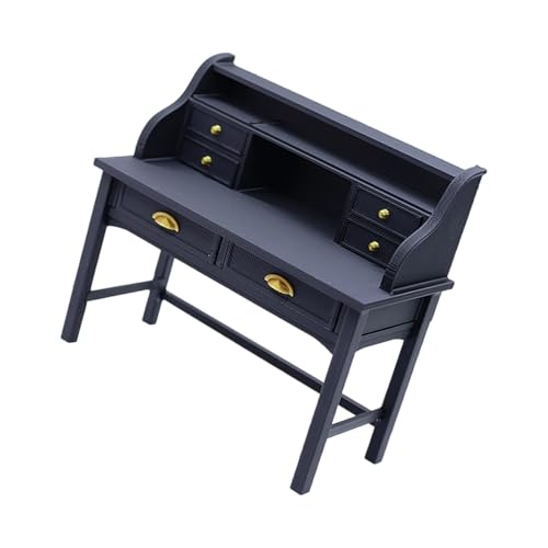 Schreibtisch für Miniaturräume, Maßstab 1:12, Sammlerartikel, Ausstellungsregal, Schminktisch, Modell, realistische Miniaturmöbel Schreibtisch für Miniaturräume, Maßstab 1:12, Sammlerartikel, Ausstellungsregal, Schminktisch, Modell, realistische Miniaturmöbel von Haiki