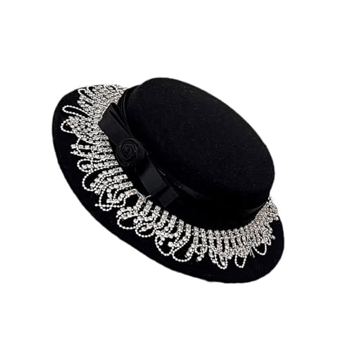 Steampunks Lolitas Small Hat Hair Clip Mit Zarten Quasten Und Strassstiche Bowknot Heart Decoration Für Event Steampunks Lolitas Small Hat Hair Clip Mit Zarten Quasten Und Strassstiche Bowknot Heart Decoration Für Event von Haiki