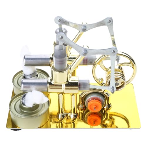 Stirling Doppelmotormotormodell Physik Wissenschaft Experiment Motor Modell Bildungsspielzeug Stromerzeuger von Haiki