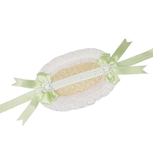 Strohhut im viktorianischen Stil, mit Spitze, Blumenband, Schleife, für Damen, modisches Anime-Kostüm, Motorhaubenhut für Themenveranstaltungen Strohhut im viktorianischen Stil, mit Spitze, Blumenband, Schleife, für Damen, modisches Anime-Kostüm, Motorhaubenhut für Themenveranstaltungen von Haiki