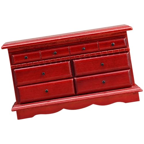 Weiße Holz 4 Schublade Miniaturschrank Für 1/12 Skala Dollhouses Landschaft Design Holzpuppenhäuser Schrank Weiße Holz 4 Schublade Miniaturschrank Für 1/12 Skala Dollhouses Landschaft Design Holzpuppenhäuser Schrank von Haiki