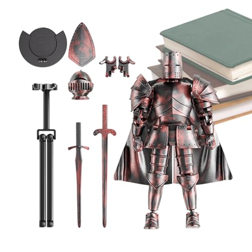 -Actionfigur, mittelalterliche bewegliche Figur mit 360 Grad drehbarem Kopf, ausstellbares Rittermodell, Schreibtisch-Dekoration für Esstisch, Nachttisch, Bücherregal, 14 x 13,2 cm -Actionfigur, mittelalterliche bewegliche Figur mit 360 Grad drehbarem Kopf, ausstellbares Rittermodell, Schreibtisch-Dekoration für Esstisch, Nachttisch, Bücherregal, 14 x 13,2 cm von Hailerio