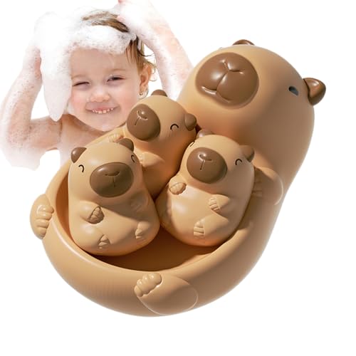 Badewannenspielzeug Für Kinder, Wasserspielzeug Capybara Tier-Set Für Badewanne, Sinnesförderndes Lernspielzeug Schwimmende Wasserspielzeuge Für Mädchen Kleinkinder Badewannenspielzeug Für Kinder, Wasserspielzeug Capybara Tier-Set Für Badewanne, Sinnesförderndes Lernspielzeug Schwimmende Wasserspielzeuge Für Mädchen Kleinkinder von Hailerio