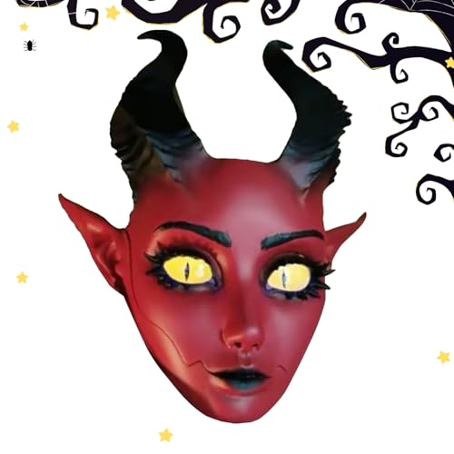 Gesichtsmaske Halloween - Maskenball Zubehör Kostüm Party Accessoires | Verstellbare Bequeme Gesichtsbedeckung Für Feste Rollenspiel Veranstaltungen Karneval von Hailerio