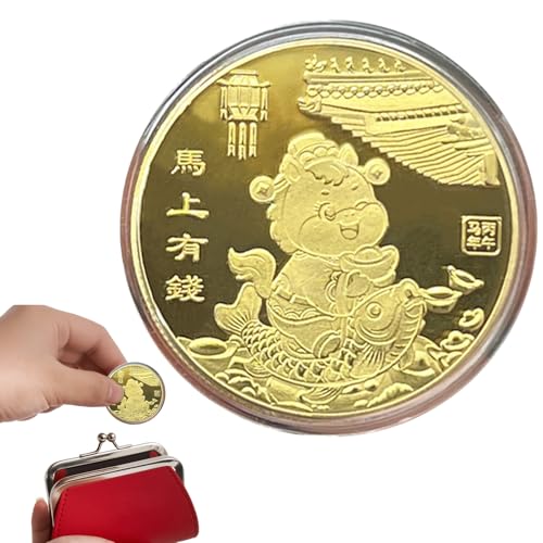 Hailerio Chinesische Münze Zum Neujahrsfest | Sammlerstücke für Segensmünzen - 2026 Jahr des Pferdes Sammel Souvenir Chinesisches Neujahr Deko Für Erwachsene Kinder Zuhause Schreibtisch Bücherregal Hailerio Chinesische Münze Zum Neujahrsfest | Sammlerstücke für Segensmünzen - 2026 Jahr des Pferdes Sammel Souvenir Chinesisches Neujahr Deko Für Erwachsene Kinder Zuhause Schreibtisch Bücherregal von Hailerio