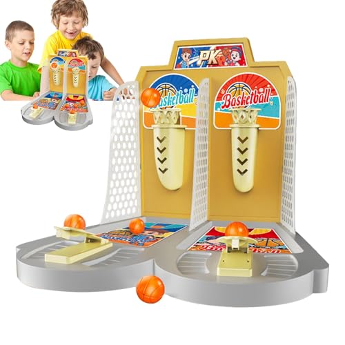 Hailerio Desktop-Basketballspiel, Tischbasketballspiel | 2-Spieler-Wettbewerbsspiel - Feinmotorikspielzeug für das Wohnzimmer, Lernaktivitäten für Kinder, und Mädchen Hailerio Desktop-Basketballspiel, Tischbasketballspiel | 2-Spieler-Wettbewerbsspiel - Feinmotorikspielzeug für das Wohnzimmer, Lernaktivitäten für Kinder, und Mädchen von Hailerio