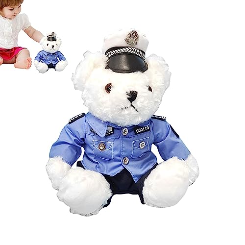 Hailerio Gefüllter Polizeibär | Ausgestopftes Bären-Plüschtier im Polices-| Weicher Plüschbär mit abnehmbarem Polizei, Plüschtier für Kinder, Mädchen und Hailerio Gefüllter Polizeibär | Ausgestopftes Bären-Plüschtier im Polices-| Weicher Plüschbär mit abnehmbarem Polizei, Plüschtier für Kinder, Mädchen und von Hailerio