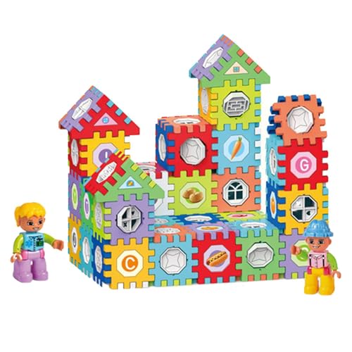 Hailerio Ineinandergreifende Puzzle-Bausteine,Ineinandergreifende Bausteine ​​,Kreative Verbindungsblöcke für Kinder - Kreatives Spielset mit verbindenden Puzzle-Blöcken von Hailerio