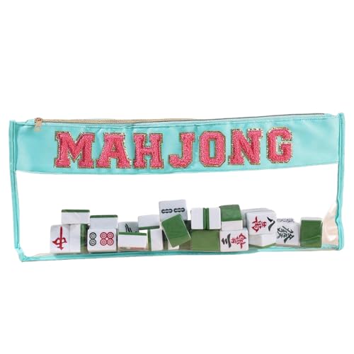 Hailerio Mahjong-Steinetui | Wasserdichter Großes Steinehalter,Tragbar Aufbewahrung Für Alle Altersgruppen Familienabende Spieleabend Partys von Hailerio