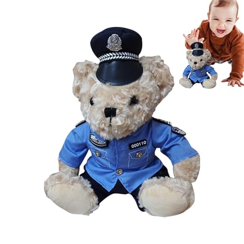 Hailerio Polices Bär Plüsch | Richtlinien Plüschtier,Niedlicher weicher, Stofftier, dekorativer Plüschbär, Geburtstags- und Weihnachtsüberraschungsgeschenk für Kinder und Mädchen Hailerio Polices Bär Plüsch | Richtlinien Plüschtier,Niedlicher weicher, Stofftier, dekorativer Plüschbär, Geburtstags- und Weihnachtsüberraschungsgeschenk für Kinder und Mädchen von Hailerio