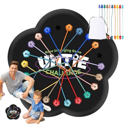 Hailerio Seil-Entwirrungsspiel, Seil-Puzzlespiel - Buntes Schnürspielzeug, Seilknoten-Sortierspiel,Interaktives Seil-Puzzlespiel, Sortierspielzeug mit gedrehten Seilen für die räumliche Wahrnehmung Hailerio Seil-Entwirrungsspiel, Seil-Puzzlespiel - Buntes Schnürspielzeug, Seilknoten-Sortierspiel,Interaktives Seil-Puzzlespiel, Sortierspielzeug mit gedrehten Seilen für die räumliche Wahrnehmung von Hailerio