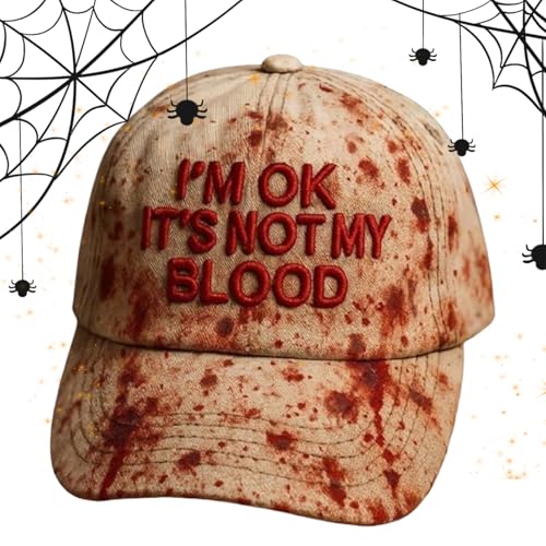 Herren Halloween Mütze - Unheimliche Unisex Baseball Cap,Horror Requisiten Für Party Nacht Cosplay Bühne Herren Halloween Mütze - Unheimliche Unisex Baseball Cap,Horror Requisiten Für Party Nacht Cosplay Bühne von Hailerio