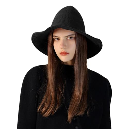 Hexenhut - Halloween Strick Hexenhut Mit Breiter Krempe | Verkleidungsaccessoires Kopfschmuck Für Herrenhaus Veranstaltungen Festtage Bühne Hexenhut - Halloween Strick Hexenhut Mit Breiter Krempe | Verkleidungsaccessoires Kopfschmuck Für Herrenhaus Veranstaltungen Festtage Bühne von Hailerio