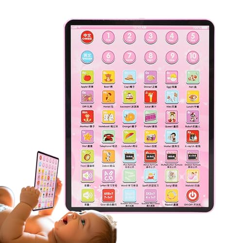 Kids Tablet zum Lernen, Lerntablet,Interaktives Frühschulspielzeug | Elektronische Lernsysteme, interaktives Frühschulspielzeug für Mädchen im Alter von 2 bis 5 Jahren von Hailerio
