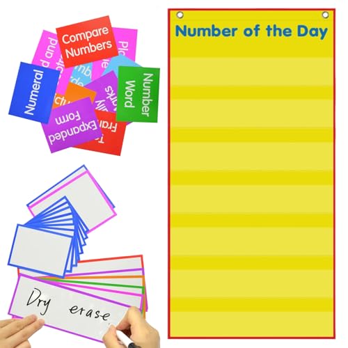Klassenzimmer Organizer Tafel - Abwischbare Mathematik Lernkarte für Klassenzimmer | Zahl des Tages Board Poster Für Grundschule Kindergarten Zuhause Büro Tür Klassenzimmer Organizer Tafel - Abwischbare Mathematik Lernkarte für Klassenzimmer | Zahl des Tages Board Poster Für Grundschule Kindergarten Zuhause Büro Tür von Hailerio
