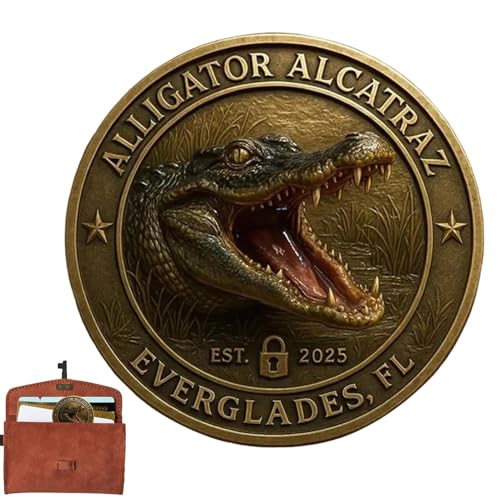 Münze für Sammler,Alligator Münz Kollektion - Gravur Andenken Gedenkartikel für Männer Frauen Kinder Hausdekoration und Ausstellung Münze für Sammler,Alligator Münz Kollektion - Gravur Andenken Gedenkartikel für Männer Frauen Kinder Hausdekoration und Ausstellung von Hailerio