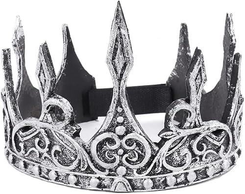 Haione König Krone Halloween Kostüme Cosplay Kopfschmuck Vintage Krone für Erwachsene Halloween Bühnenauftritt Party Requisiten von Haione