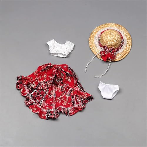 Haione Puppenkleidungsset Lässiges Oberteil Hosen Kleid Outfits Rock Anziehsachen für 11 Zoll Mädchenpuppe Kinder/A von Haione