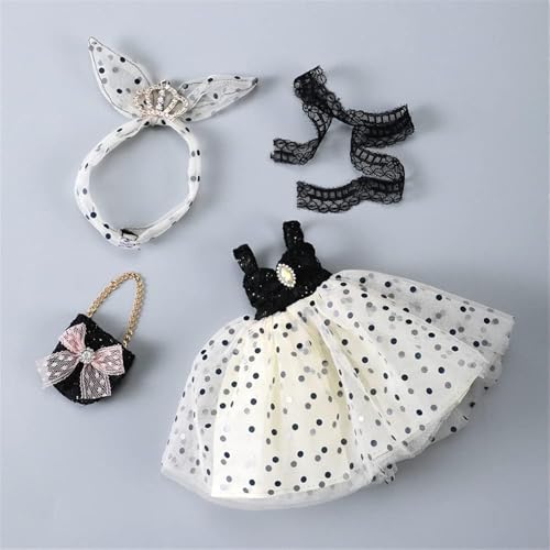 Haione Puppenkleidungsset Lässiges Oberteil Hosen Kleid Outfits Rock Anziehsachen für 11 Zoll Mädchenpuppe Kinder/B von Haione
