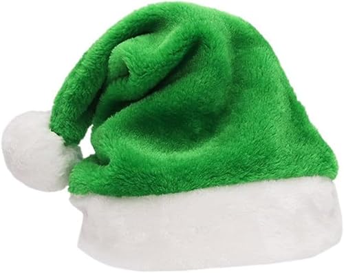 Haione Weihnachtsmütze,Weihnachtsmütze,Plüschmütze,Weihnachtsmütze,solide Kopfbedeckung,Kostüm,Familie,festliche Party für Erwachsene/Grün Haione Weihnachtsmütze,Weihnachtsmütze,Plüschmütze,Weihnachtsmütze,solide Kopfbedeckung,Kostüm,Familie,festliche Party für Erwachsene/Grün von Haione