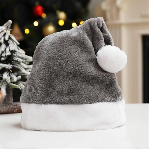 Haione Weihnachtsmütze Weihnachtsmütze Plüschmütze Weihnachten Festliche Kopfbedeckung Kostüm Familie Festliche Party für Erwachsene/Grau Haione Weihnachtsmütze Weihnachtsmütze Plüschmütze Weihnachten Festliche Kopfbedeckung Kostüm Familie Festliche Party für Erwachsene/Grau von Haione