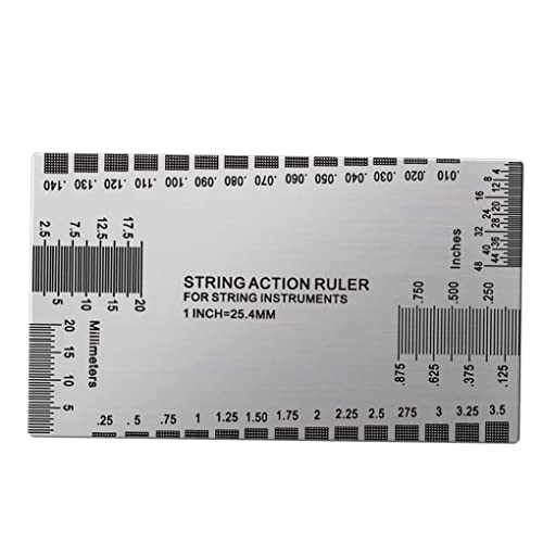 Hajimia String Action Lineal Gitarre Lurer Lineal String Action Lineal Messkit Edelstahlgitarre EIN Set -up -Werkzeug von Hajimia