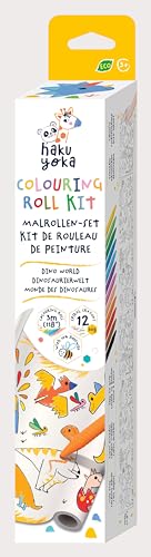 Haku Yoka 6303067 Wachsmal-Set, Malrolle Dinosaurier, 12 Bunte Wachsmalkreiden mit selbsthaftender Malvorlage, für Kinder ab 3 Jahren Haku Yoka 6303067 Wachsmal-Set, Malrolle Dinosaurier, 12 Bunte Wachsmalkreiden mit selbsthaftender Malvorlage, für Kinder ab 3 Jahren von Haku Yoka