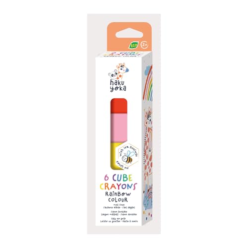 Haku Yoka 6303092 Würfel Wachsmalkreiden-Set, Regenbogen, 6 Wachsmalblöcke in bunten Farben, Wachsmalwürfel, leicht zu greifen, ohne Abfärben, Wachsmalstifte für Kleinkinder ab 2 Jahren Haku Yoka 6303092 Würfel Wachsmalkreiden-Set, Regenbogen, 6 Wachsmalblöcke in bunten Farben, Wachsmalwürfel, leicht zu greifen, ohne Abfärben, Wachsmalstifte für Kleinkinder ab 2 Jahren von Avenir