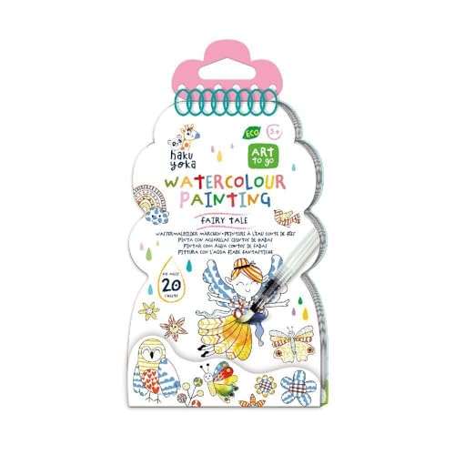Haku Yoka 6303123 Wassermalbuch, Feenmärchen, Ringbuch mit 20 abreißbaren Seiten zum Ausmalen inkl. Wassermalstift, Reisemalbuch für Kinder ab 3 Jahren Haku Yoka 6303123 Wassermalbuch, Feenmärchen, Ringbuch mit 20 abreißbaren Seiten zum Ausmalen inkl. Wassermalstift, Reisemalbuch für Kinder ab 3 Jahren von Haku Yoka