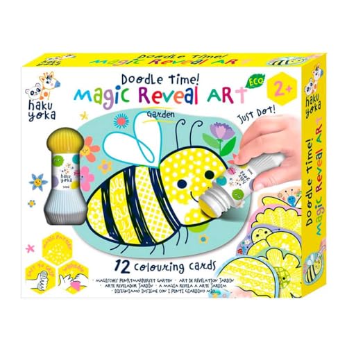 Haku Yoka Magic Dot Marker Art Set, 12 Garten Themed Karten mit versteckten Mustern, Kinder Kreatives Aktivitätsset, waschbar, ideal für Kleinkinder ab 2 Jahren Haku Yoka Magic Dot Marker Art Set, 12 Garten Themed Karten mit versteckten Mustern, Kinder Kreatives Aktivitätsset, waschbar, ideal für Kleinkinder ab 2 Jahren von Haku Yoka