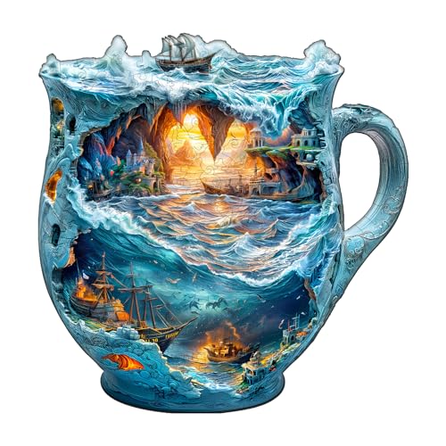 Holzpuzzle Erwachsene Meer Navigation Tasse - 245 Teile Holzpuzzle Geschenkbox, Wanddekoration (Erwachsene/Kinder) von Hakumata