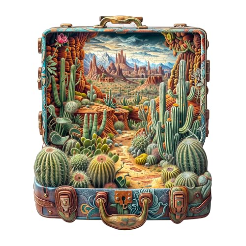 Holzpuzzle Erwachsene und Kinder, Desert Odyssey-2 Unregelmäßig Einzigartige Puzzle, Holz Puzzle Erwachsene Mit Geschenkbox Aus Holz (L-270 Stück) von Hakumata