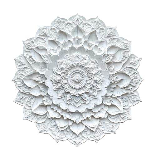 Holzpuzzle Erwachsene und Kinder, Paper Mandala-1 Kreisförmige Einzigartige Puzzle, Holz Puzzle Erwachsene Mit Geschenkbox Aus Holz (L-250 Stück) von Hakumata