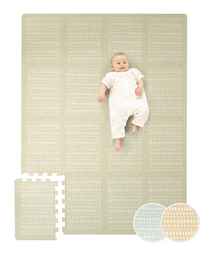 Stylische Puzzlematte Baby 1,7x1,2m Hygge Beige – 16 XL-Platten mit Kanten – Dicke & weiche Baby Spielmatte – schadstofffreie, geruchlose, Pflegeleichte Krabbelmatte – plastikfreie Verpackung Stylische Puzzlematte Baby 1,7x1,2m Hygge Beige – 16 XL-Platten mit Kanten – Dicke & weiche Baby Spielmatte – schadstofffreie, geruchlose, Pflegeleichte Krabbelmatte – plastikfreie Verpackung von Hakuna Matte