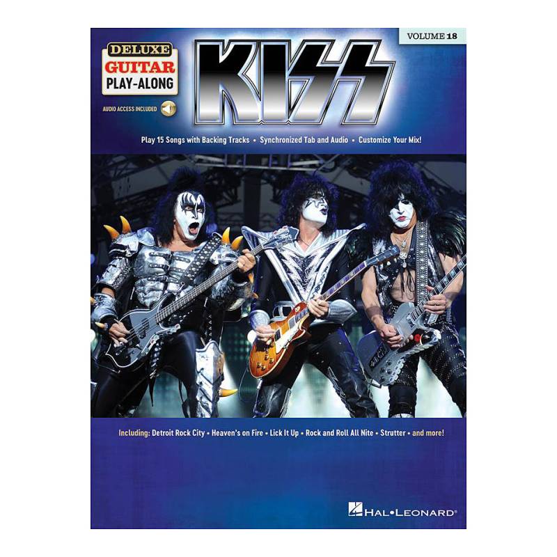 Hal Leonard Deluxe Guitar Play-Along Volume 18 - Kiss Play-Along von Hal Leonard